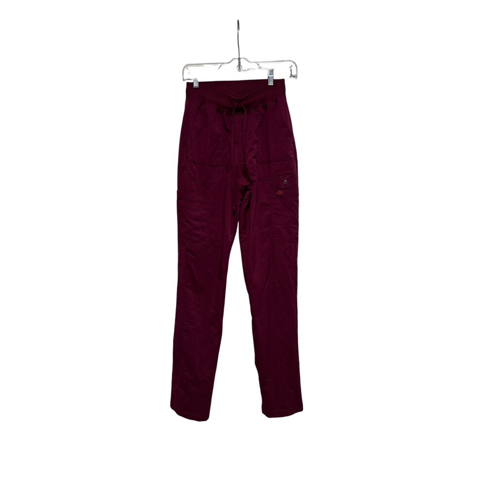 Dickies Tall XS Burgundy Drawstring Cargo Pants - Picture 2 of 8